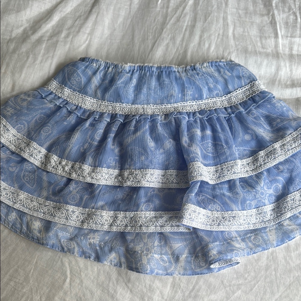 Urban Outfitters Blue Tiered Mini Skirt